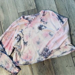 Colsie Large Cotton Crop Top Sweatshirt Tye Dye Size Women’s Large